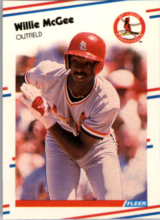 1988 Fleer Mini Baseball Cards 108     Willie McGee